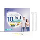 30 x Urin Teststreifen Schnelles Testen, 10 in1 urinstix mit 10-Parameter-Harnteststreifen, Testkit für Bilirubin, Urobilinogen, Keton, Glukose, Protein, Blut, Nitrit, pH, Dichte, Leukozyten