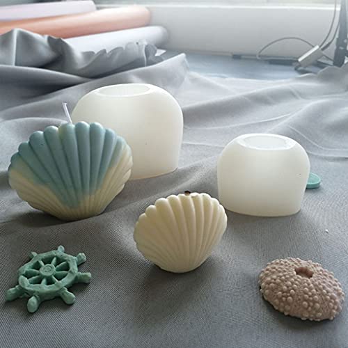JIUYECAO DIY Ocean Series Muschel-Kerzenform, kleine 3D-Ozeanmuschel-Silikonform, für Seife, Kerzen, Fondant… – Bild 7