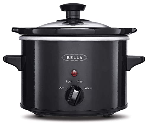 BELLA 15 Qt Quart Slow Cooker Crock wTempered Glass Lid