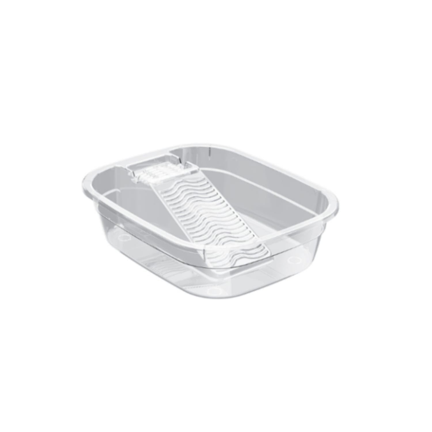 Rounded Corners Washboard Basin Rectangular Hand Wash Tub Low-Height Hand Wash Basin, Transparent-image-18