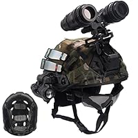 Military Helmet Set, with Goggles and NVG Mount Tactical Gear Combination for Airsoft Outdoor Paintball Cosplay
