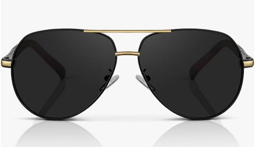 JOLLYNOVA Aviator Sunglasses Men Retro Polarized UV400 Spring Hinges TR90 Lightweight Premium Glasses - Image 2