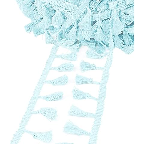 MSCFTFB 20 Yards Light Cyan Tassel Trim Cover