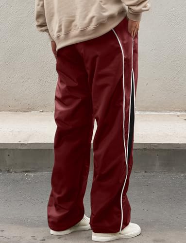 SEAUR Men's Y2k Baggy Sweatpants Parachute Pants Wide Leg Striped Track Pants Casual Cool Streetwear4