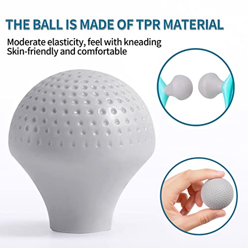 Hsfrelax Neck Massager For Pain Relief Deep Tissue，Hand Held Manual Roller Massager,Shiatsu Neck And Back Massager Tool,Neck And Shoulder Relaxer (Blue) #TOP4