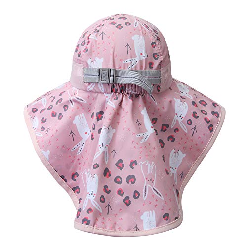 Image of icolor Kids Sun Hat UPF50+ Sun Protection Bucket Hat Toddler Summer Beach Play Hats with Neck Flap for Girl Boy Ages 3~10