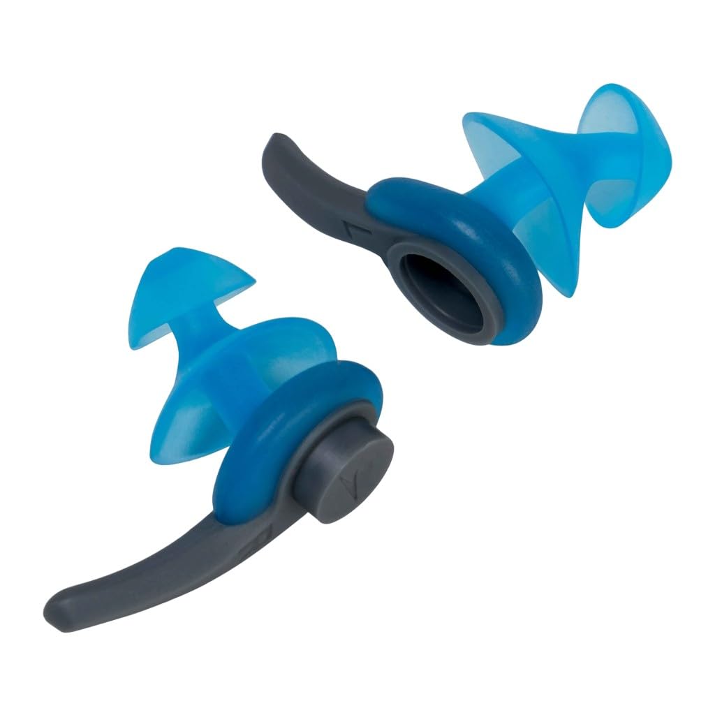 Speedo Biofuse zatyczki do uszu unisex | ergonomiczna konstrukcja | ochrona uszu | szczelne, przezroczyste/fluro mandarynka, jeden rozmiar