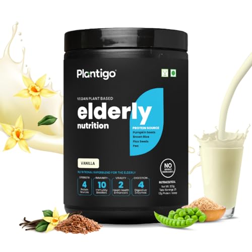 Plantigo Superior 51+ Plant Protein Powder for Senior Adults | Elders, Old Men & Women | No Sugar, 14 Calories | Pea Protein, Oats | Heart Health & Muscle Recovery, Vegan Protein (Vanilla - 500g) (B0CQ8B3HVW) Amazon Price History, Amazon Price Tracker