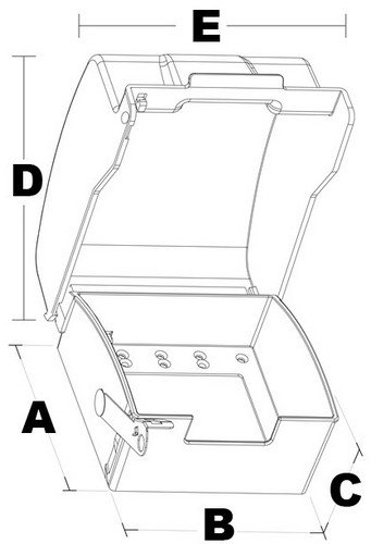 Image of Morris 38913 Weatherproof Cover, Metal, While In-Use, 1-Gang Deep, Horizontal, 3.00-inch x 4.60-inch x 3.10-inch