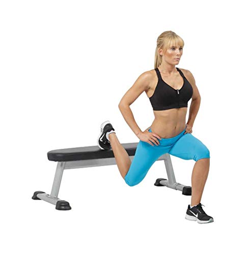 HOIST Fitness HF-5163 Professional Multi-Purpose Flat Workout Bench - Platinum