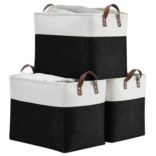 DECOMOMO Fabric Storage Bins, 16.5" L x 12" W x