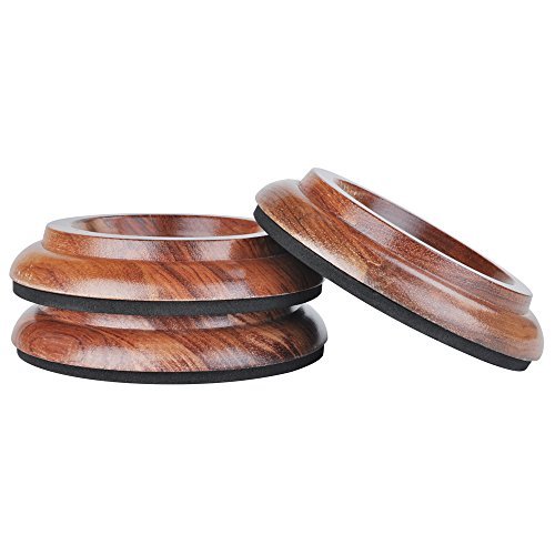 Kingpoint, set di piedini a coppa in legno massiccio per pianoforti a coda, confezione da 3 pezzi , Jacoranda rosewood