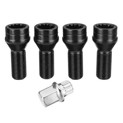 Pernos y tuercas de rueda de seguridad de alta resistencia OEM 36136776076 negros para X6