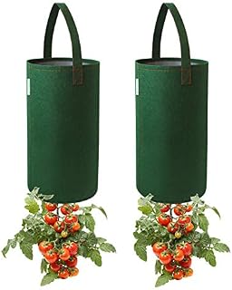 Pri Gardens Upside Down Tomato Planter, (2- Pack) Hooks Included