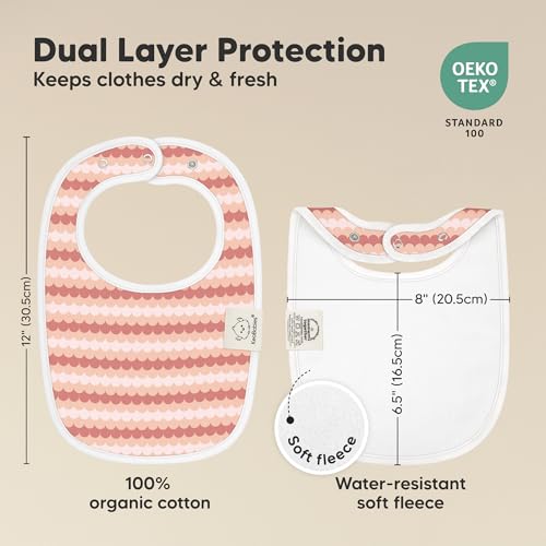 Image of 8-Pack Organic Baby Bibs for Boys, Girls - Soft Cotton Drooling and Teething Bibs for Baby Girl & Boy, Extra Absorbent, Easy to Clean & Put On for Toddler, Newborn, Infant 0-24 Months (Marine Muse)