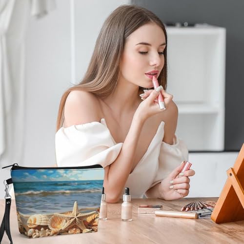 Neceser con asa espacioso para guardar todo el cuidado de la piel y accesorios 6