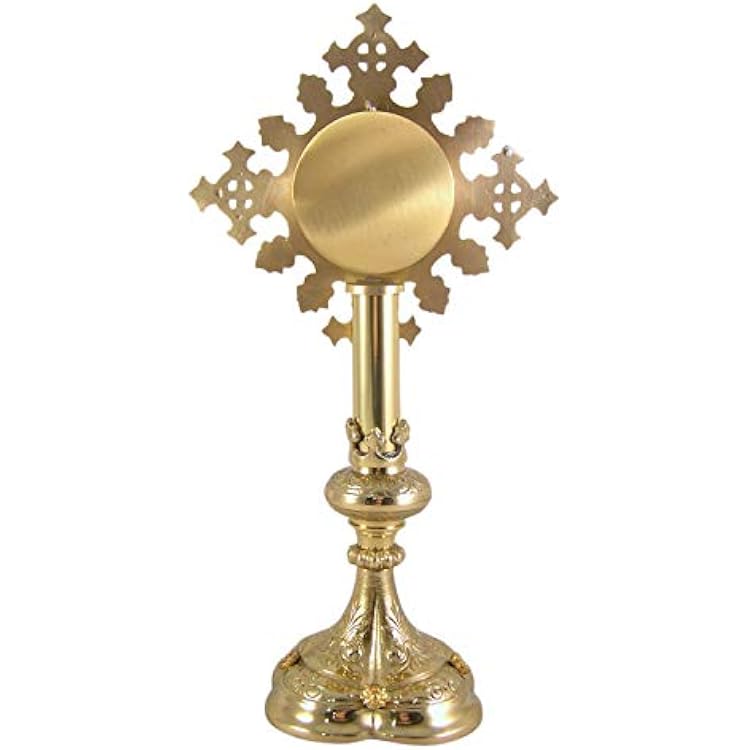 Autom Religious Ornate Brass Monstrance Reliquary Box, 13 Inch