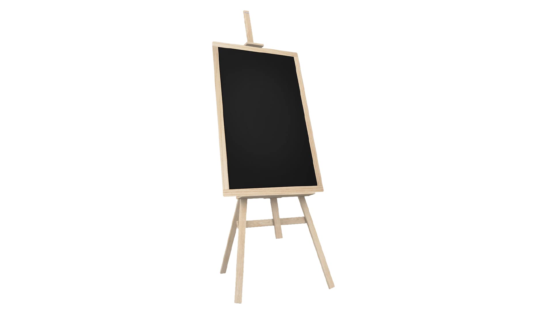ALLboards Cavalletto treppiede regolabile 145cm in legno + Lavagna nera con cornice in legno faggio 70×50 cm