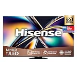 Hisense TV 65" Mini-LED 165Hz 4K 2025 65U8Q, Octagonal Stand, Dolby Atmos Multi-Channel Surround 4.1.2, Smart TV VIDAA U9 con 1000+APP, Dolby Vision IQ, HDR 10+, 165Hz Game Mode Ultra, Alexa Built-in