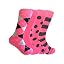 Black/Light Heather Grey/Bright Pink 4 Pairs