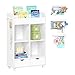 RiverRidge White Book Nook Kids Cubby Storage Cabinet with Bookrack with a 3-Pack Magnetic Art Bar