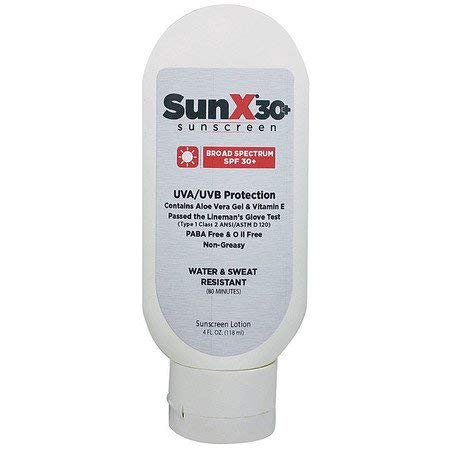 CoreTex Sun X 30+ SPF Broad Spectrum Sunscreen Lotion - 4oz Tottle of Paraben, Oxybenzone, Octinoxate, & Oil Free Sunscreen - No White Cast and Water Resistant Up to 80 Minutes