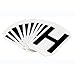 Brady 5050-H, 50517 Vinyl 5050 Series Letter Label w/Legend: H, 50 Packs of 10 pcs