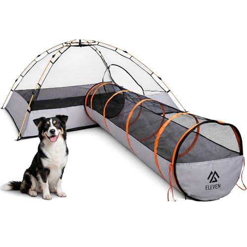 Elevon Extra-Large Pet Enclosure, Pop-Up Pet Tent & Tunel Suitable for Cats Dogs Rabbits, Indoor Outdoor Playpen Portable Exercise Tent with Carry Bag, 74" x 74"x 36" by Elevon - Used condition - US$23.39