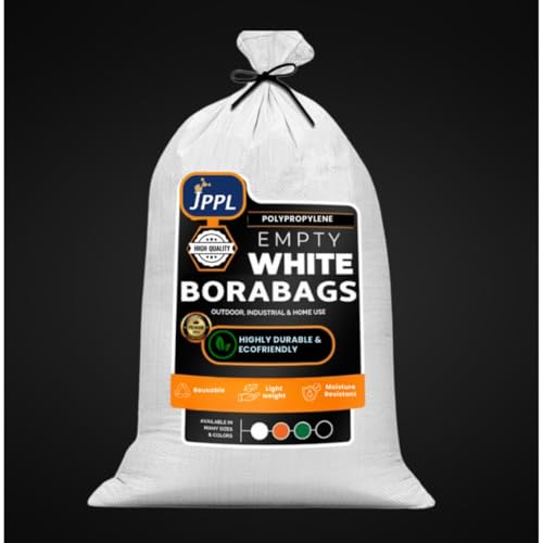 Image of White Gunny Bags, Large Bori of Packing of Food, Parcels Goods Items bori Bags Bora For Multipurpose Packing | Empty White Big Bora | Logistics, Household (Capacity 10Kg - 12 inchX18 inch, 5, count)