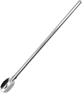 Colher Bailarina Inox Profissional 20cm para Drinks Coquetel Bar Gin Bartender Misturador Longo Resistente Prata para Copos Altos Bar Spoon