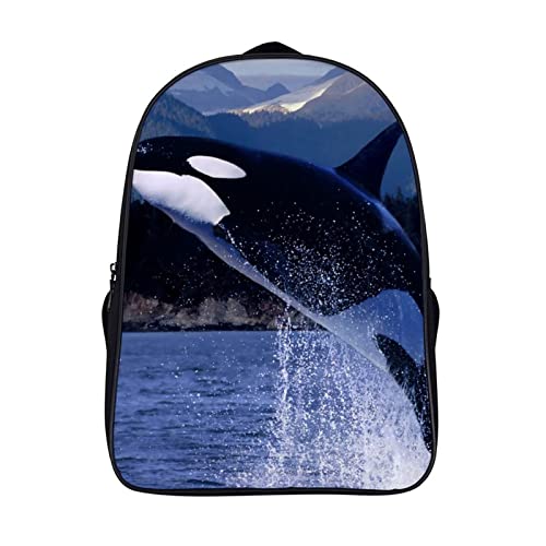 Sac à dos hommes et femmes voyage motif baleine imprimé 3D