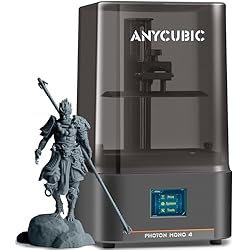 ANYCUBIC فوتون مونو 4، الراتنج طابعة 3 D مع 7 '' 10 K شاشة LCD أحادية، مصدر ضوء LighTurbo مستقر و 70 مم/ساعة طباعة سريعة، حجم الطباعة 6.04 ''× 3.42 ''× 6.49 ''