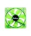 Apevia AF212L-GN 120mm 4pin Molex + 3pin Motherboard Silent Green LED Case Fan (2-pk)