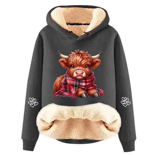 Sweat à capuche femme ample anti-froid en polaire douce pour éviter les frissons en hiver