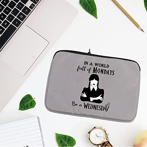 Ensianth Addams Movie Laptop Sleeve Addams Wednesday Fans Gift In A World Full Of Mondays Be A Wednesday Laptop Case Bag For Women Family (Wednesday Ls) #TOP2