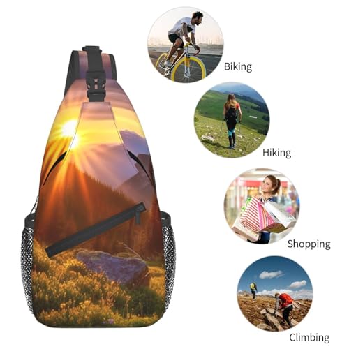 Mochila tipo sling deportiva para senderismo miniatura 6