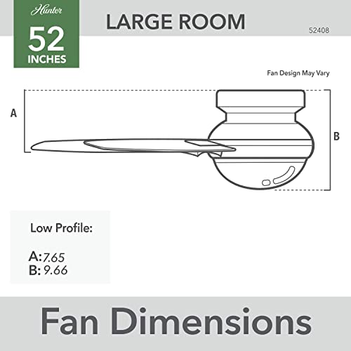 Hunter Fan Company 52408 Presto Ceiling Fan, Matte White