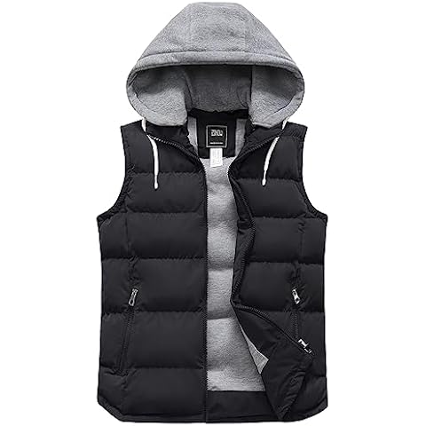 ZSHOW Women's Winter Padded Vest Removable Hooded Outerwear Jacket(Black,Small) Cover