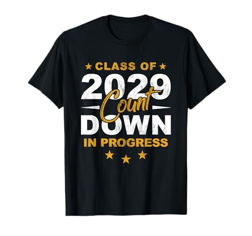 Class Of 2029 Count Down Graduating Fun First Day 8th Grader T-Shirt