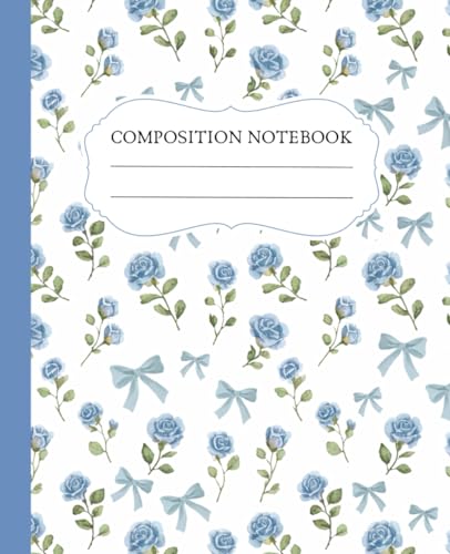 Floral Coquette Composition Notebook: Girly Aesthetic | College Ruled | 110 Pages | Perfect for School or Work