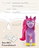 NICI Lissy PONY Einhorn Kuscheltier Mandy 17cm - Stofftier aus weichem Plüsch, Niedliches Plüschtier zum Kuscheln und Spielen für Kinder & Erwachsene, Tolle Geschenkidee - 49970