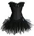 Produktbild exclusive Corsage und Tutu-Rock aus Tll, schwarz, 2XL