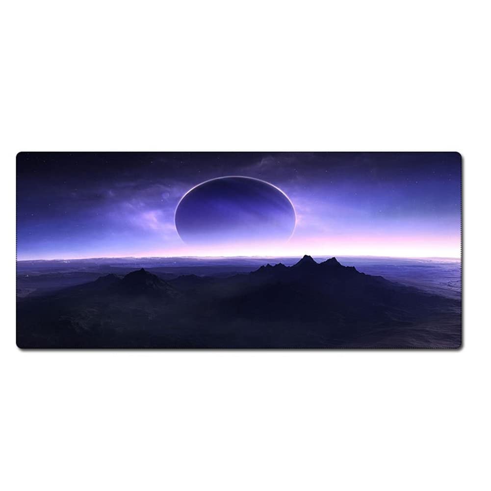 Morian Gaming Mouse Pad 300 * 900 * 3mm Dreamy Starry Sky Non-Slip & Waterproof Computer Mousepad with Stitched Edges for Gaming, Office & Home (G-634)