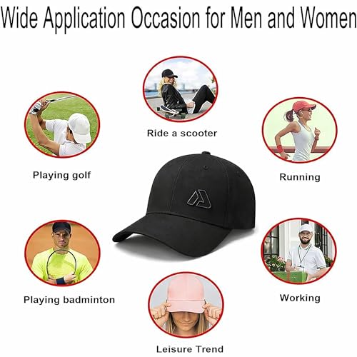 Image of Aprodo Adjustable Cap for Men & Women | Lightweight Breathable Unisex Hat for Sun Protection | for Workout, Travel, Outdoor Activities & Sports