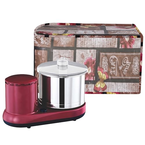 Kuber Industries Polyvinyl Chloride Foldable Mixer Grinder Cover for Table Top - Open Bottom, Waterproof Kitchen Split - Brown