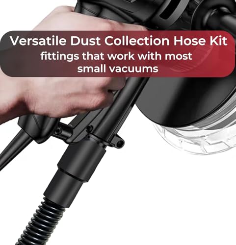 Image of 10 Foot Long Dust Collection Power Tool Hose Kit with 5 Fittings Universal for Multiple Tools & Vacuums