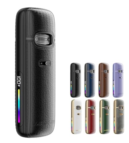 ブープー Vmate E2 Pod スターターキット 1500mAh 30W 3ml VOO POO ブイメイト ポッド 電子タバコ Vape ベイプ ニコチンフリー (Jet Black)