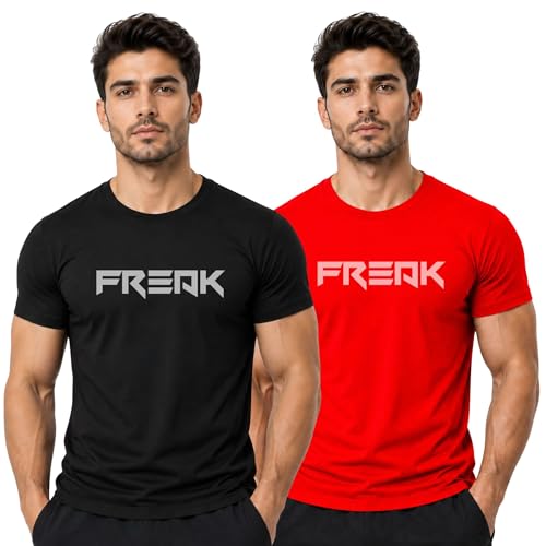 Image of 3Colours RGB Men's Gym Wear T-Shirt - Moisture-Wicking, Quick-Dry, Athletic Fit Workout Tee -Freak