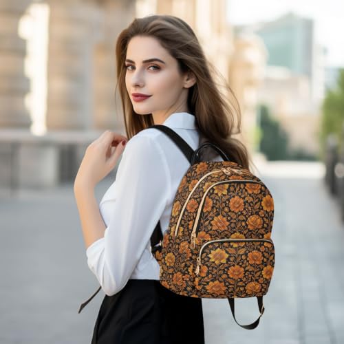 Mochila de moda con múltiples bolsillos y estampado floral elegante 6