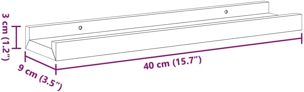 vidaXL Wall Shelf Set of 4 High Gloss White MDF Medium Wall mounting